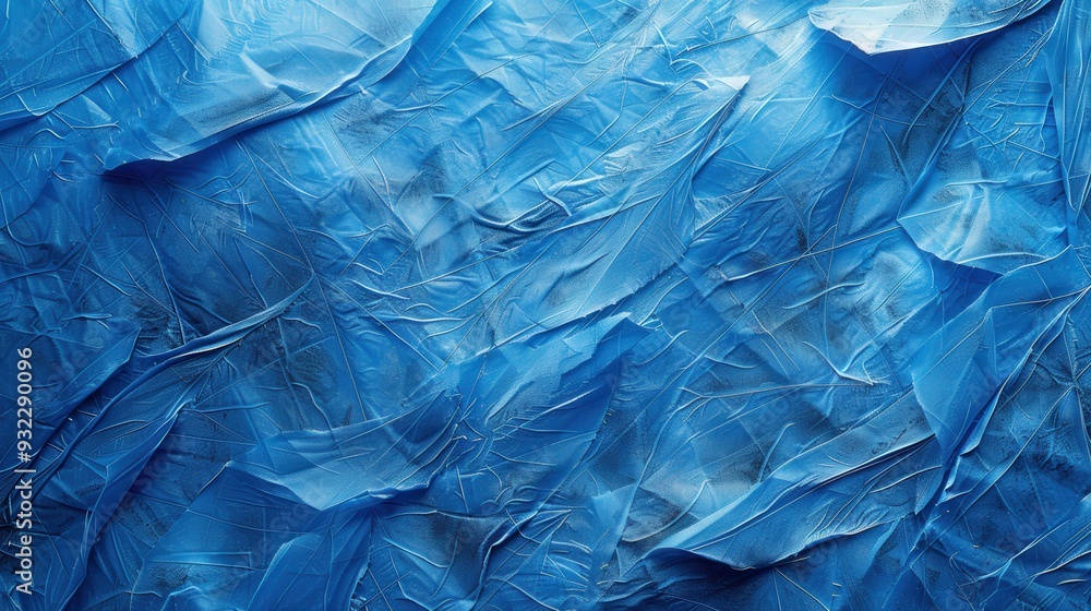 Obraz premium Create a vibrant blue abstract background with a textured fiber pattern. Focus on achieving a visually compelling texture for use in various design and artistic applications