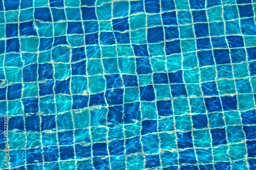 blue water in swimming pool background
