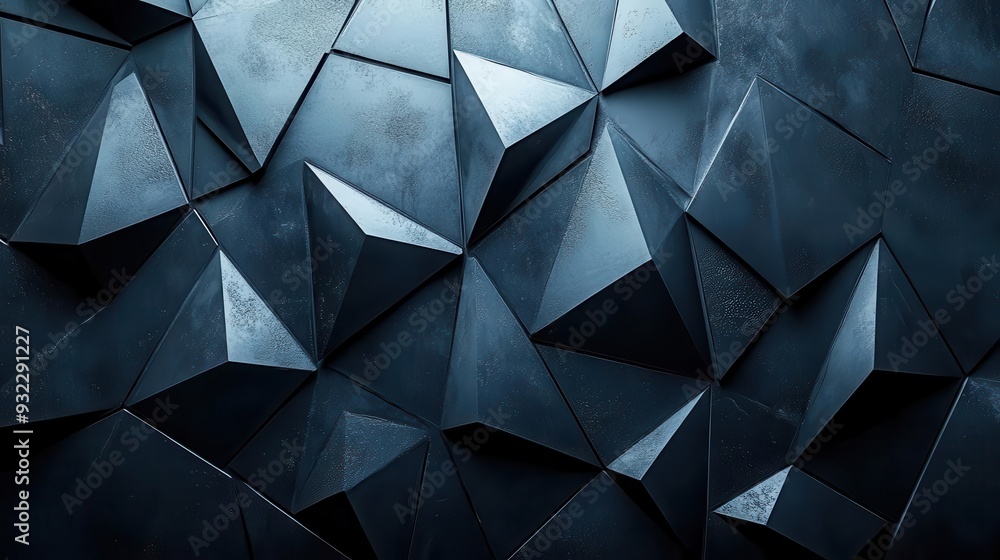 shimmering obsidian wall with 3d triangular tiles light dancing across polished surface geometric patterns creating depth illusion shimmering obsidian wall with 3d triangular tiles light dancing across polished surface geometric patterns creating depth illusion