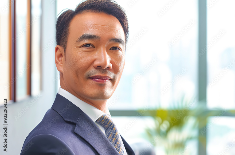 Portrait of asian smiling businessman indoor Portrait of asian smiling businessman indoor