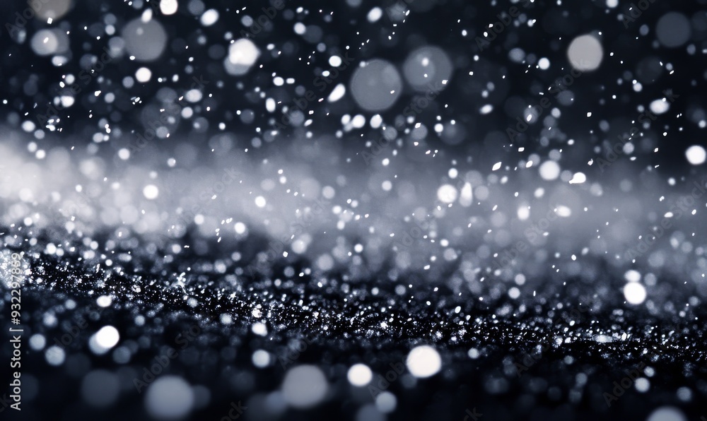 Abstract Snowfall Background Winter Christmas Festive Bokeh Lights Glitter Abstract Snowfall Background Winter Christmas Festive Bokeh Lights Glitter