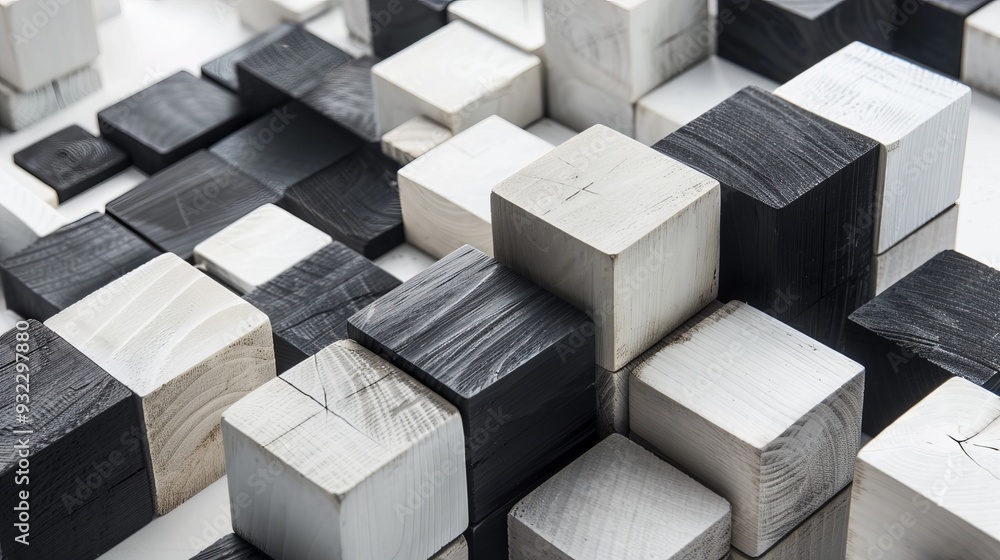 white and black wooden blocks white and black wooden blocks