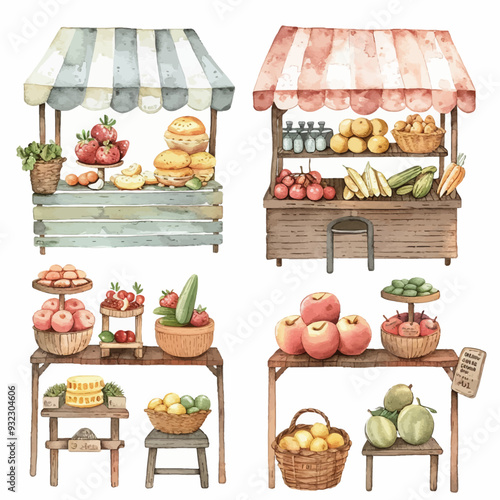 Vector Market Stall simple and min