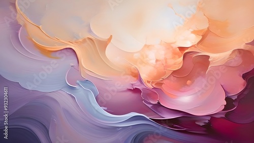 Pink, yellow,  and blue abstract illustration for template, background, banner. Color gradient. Colorful, multicolor, mix, iridescent	