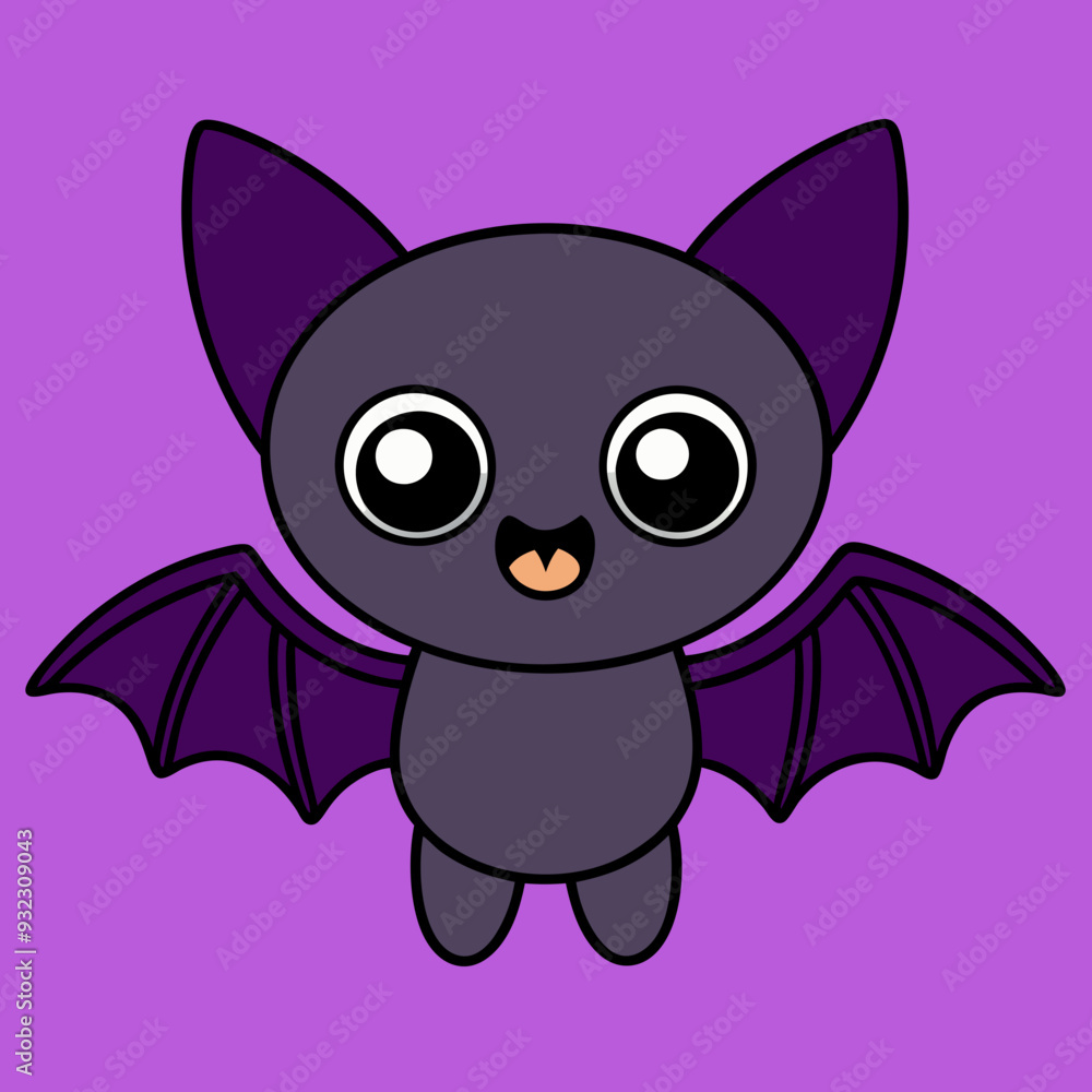 Fototapeta premium chibi halloween bat, cute bat vector, kawaii bat, chibi bat design, halloween bat vector, bat cartoon, chibi bat illustration, spooky chibi bat, bat vector art, chibi bat icon, bat with face, adorable