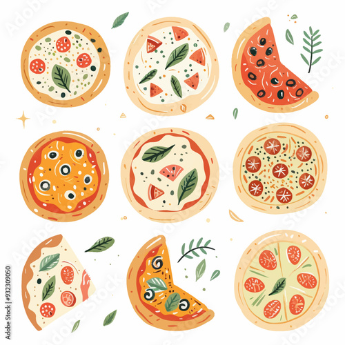 Vector Trk Pizza simple and minima