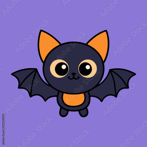 chibi halloween bat, cute bat vector, kawaii bat, chibi bat design, halloween bat vector, bat cartoon, chibi bat illustration, spooky chibi bat, bat vector art, chibi bat icon, bat with face, adorable