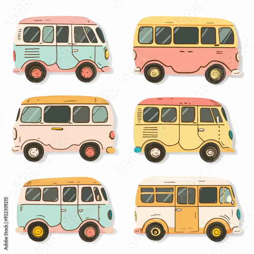 Vector School Bus simple and minim