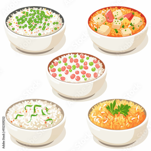 Vector Fried Rice simple and minim