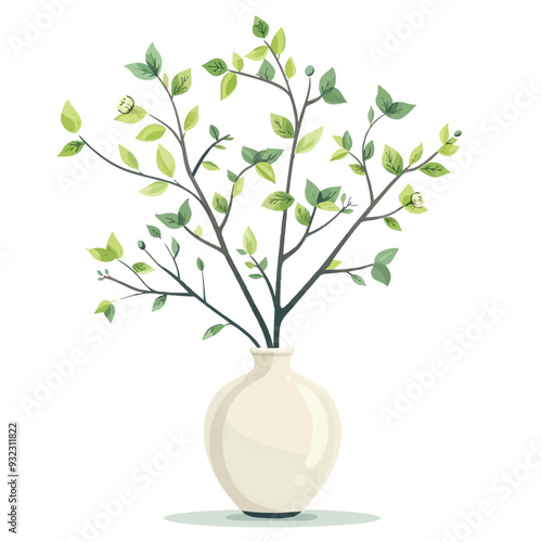 Vector Sycamore Tree in vase simpl
