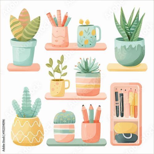 Vector Desk Organizer simple and m