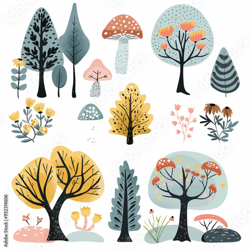 Vector Enchanted Forest simple and