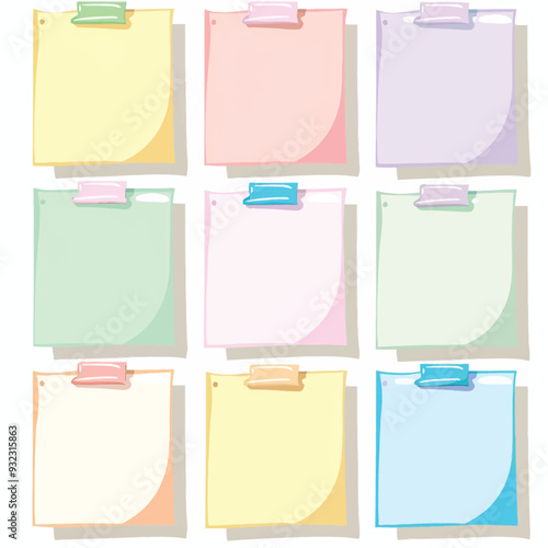 Vector Sticky Notes simple and min