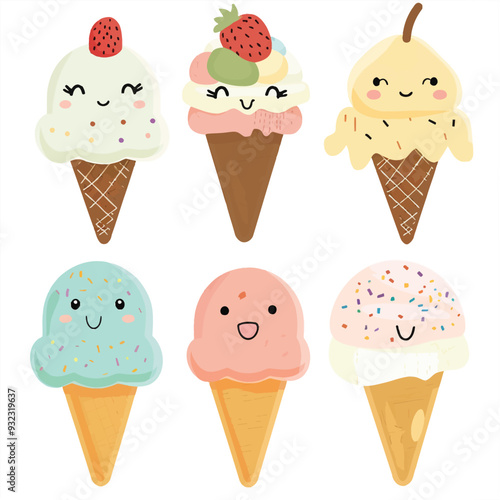 Vector Ice Cream simple and minima