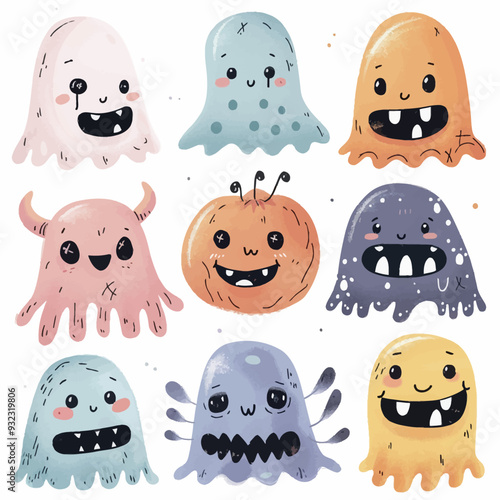 Vector Frightening simple and mini