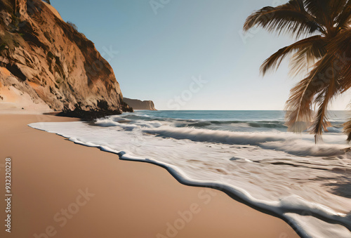 beach at sunset photo