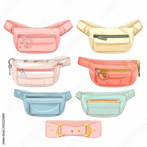 Vector Fanny Pack simple and minim