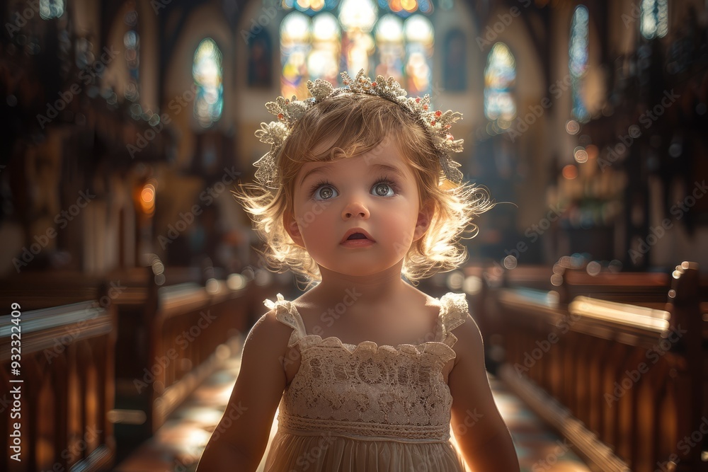 Subject for spiritual initiation: baby baptism in church, newborn christening , significant catholic ritual representing communion with divine, traditional religious practices, Christian sacraments Subject for spiritual initiation: baby baptism in church, newborn christening , significant catholic ritual representing communion with divine, traditional religious practices, Christian sacraments