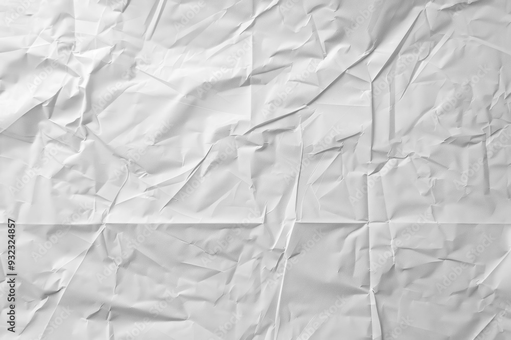 Fototapeta premium PNG Crumpled white paper texture