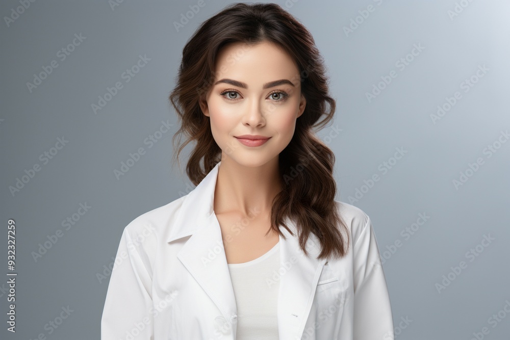 Portrait beautiful young female doctor face image Portrait beautiful young female doctor face image
