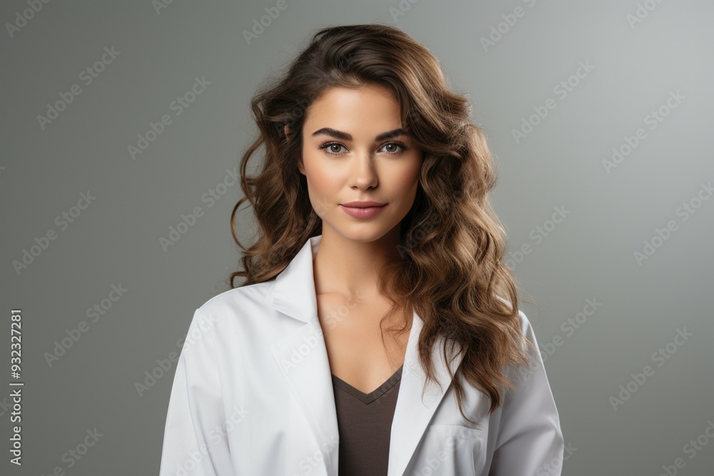 Portrait beautiful young female doctor face image Portrait beautiful young female doctor face image
