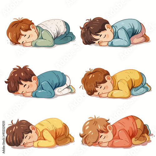 Vector Boy Sleeping simple and min