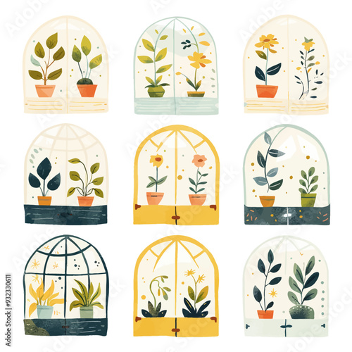 Vector Greenhouse simple and minim
