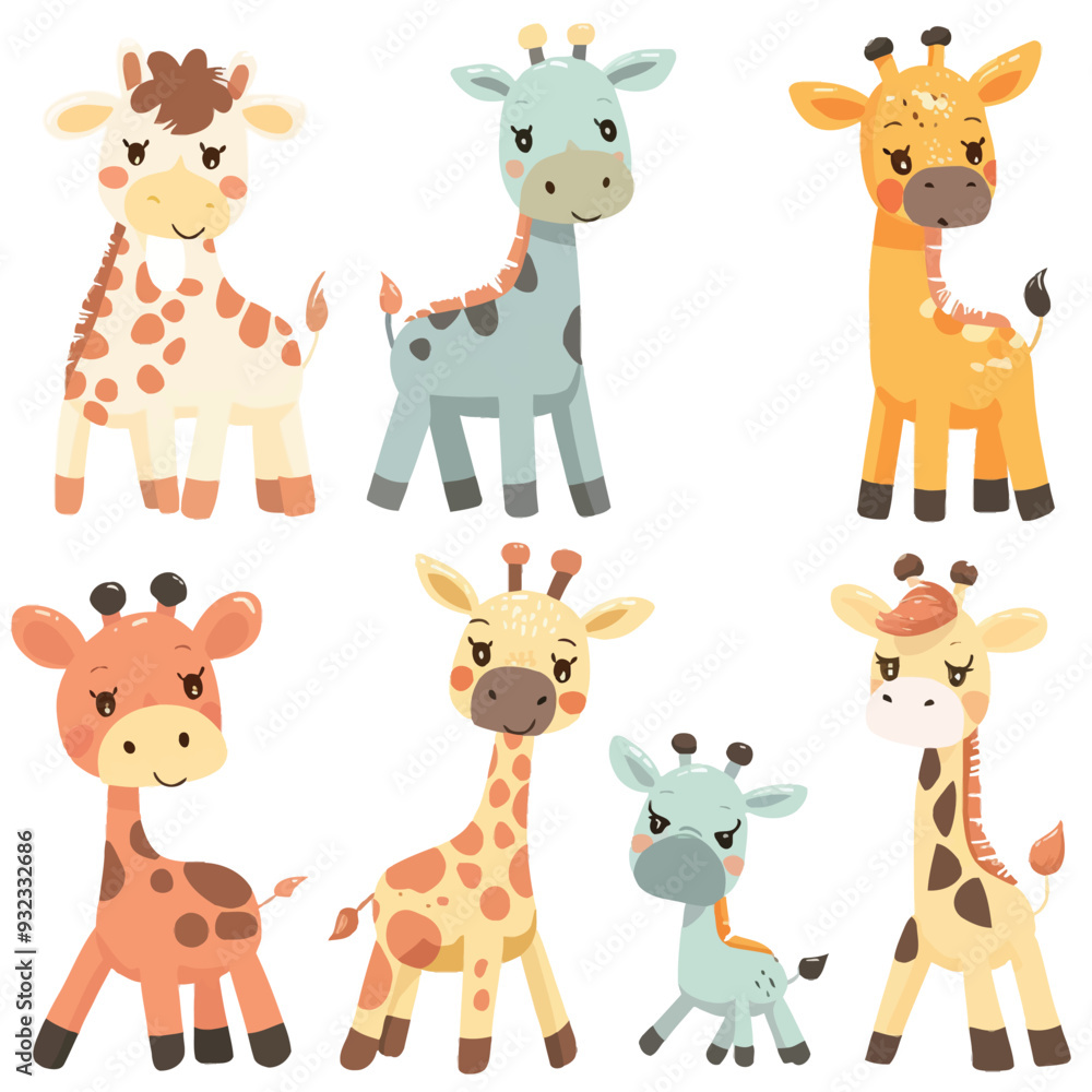 Vector Giraffe simple and minimali Vector Giraffe simple and minimali
