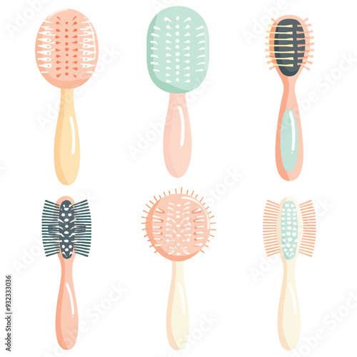 Vector Hairbrush simple and minima