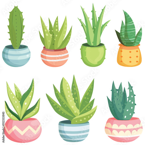 Vector Aloe Vera simple and minima