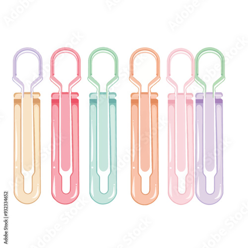 Vector Paper Clips simple and mini