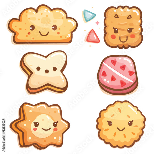 Vector Shortbread Cookie simple an