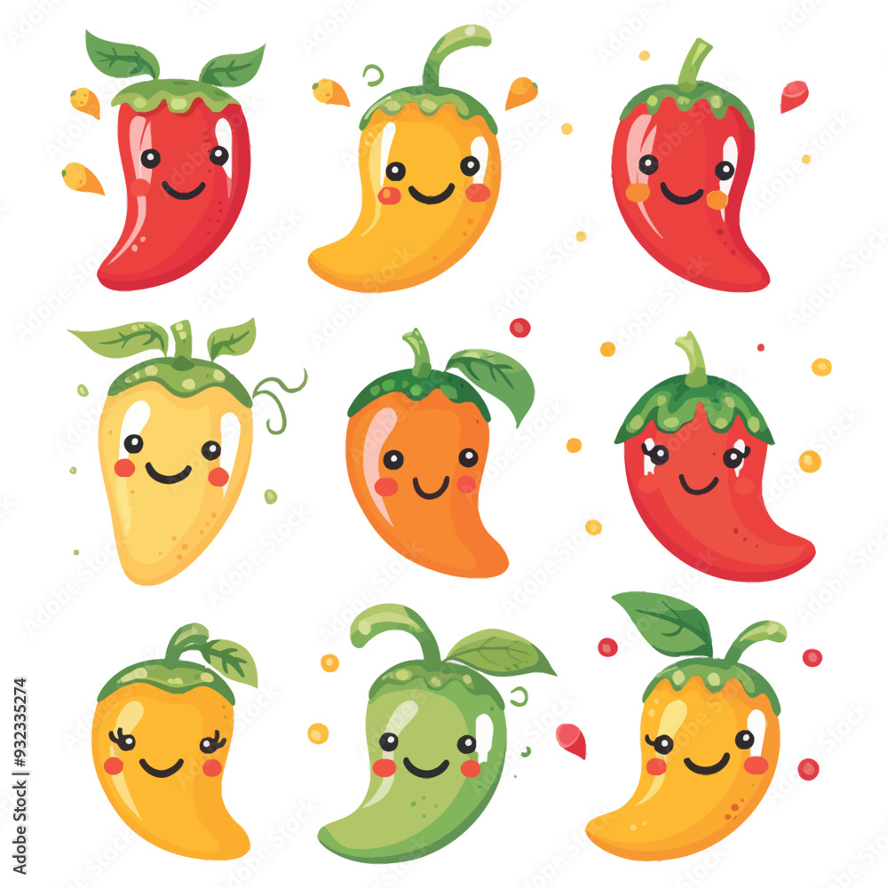 Vector Chili Pepper simple and min Vector Chili Pepper simple and min