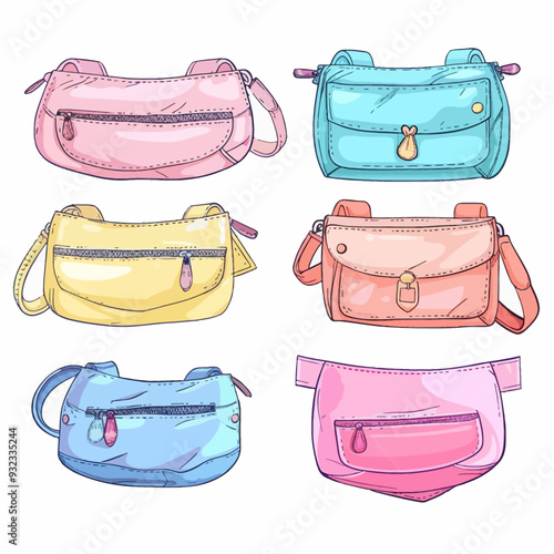 Vector Fanny Pack simple and minim