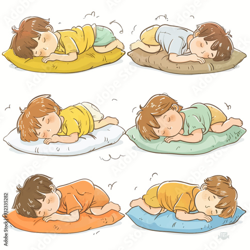Vector Boy Sleeping simple and min