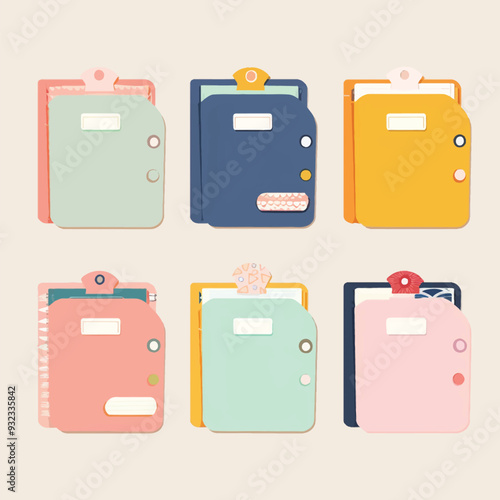 Vector File Folder simple and mini