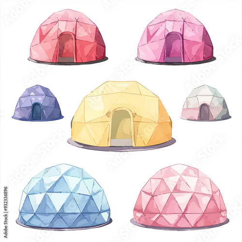 Vector Geodesic Dome simple and mi