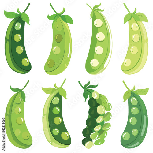 Vector Peas simple and minimalist