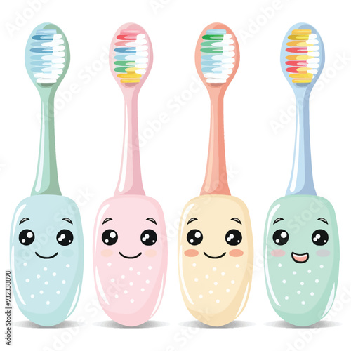 Vector Toothbrush simple and minim