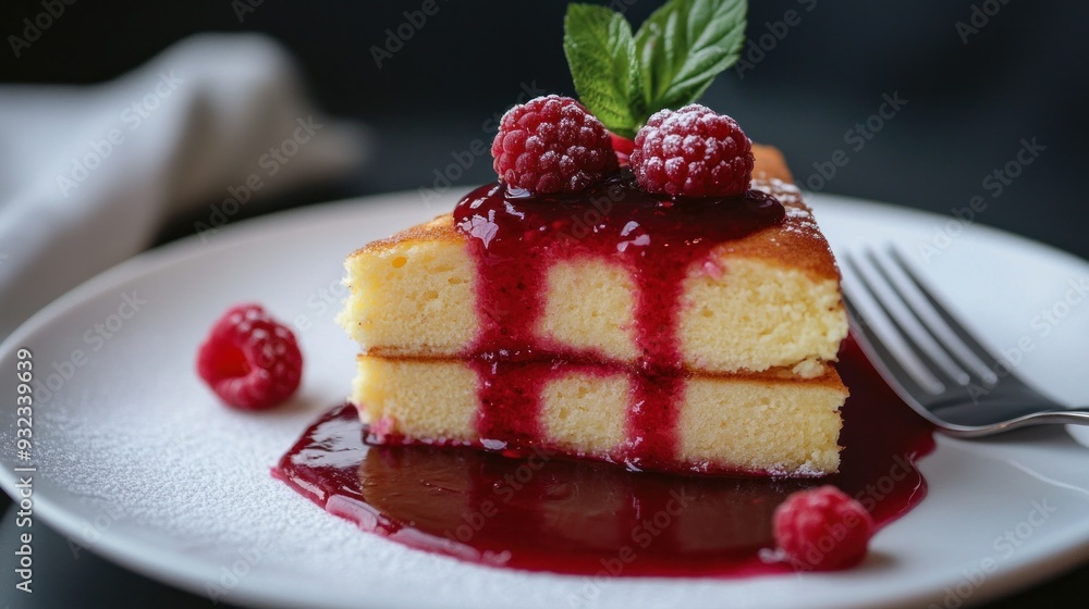 a raspberry jam-topped Japanese pancake. Final Course a raspberry jam-topped Japanese pancake. Final Course