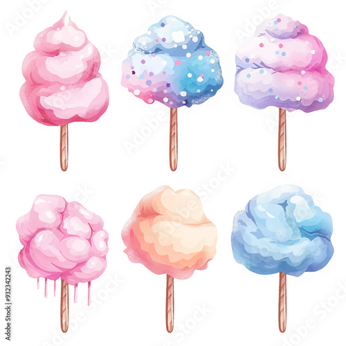 Vector Cotton Candy simple and min