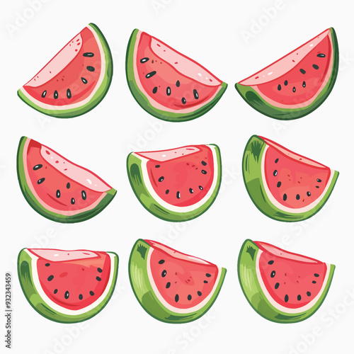 Vector Watermelon simple and minim