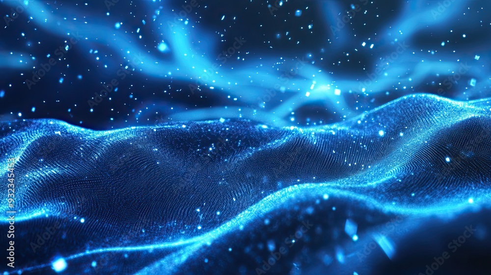 Obraz premium Abstract science particles web vista background