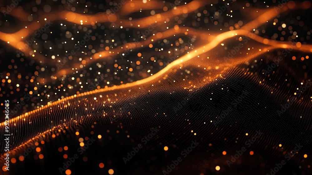 Naklejka premium Abstract landscape Connecting spots and trails background