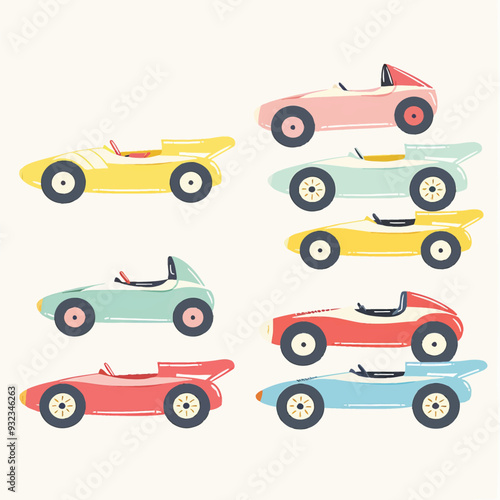 Vector Racing Car simple and minim