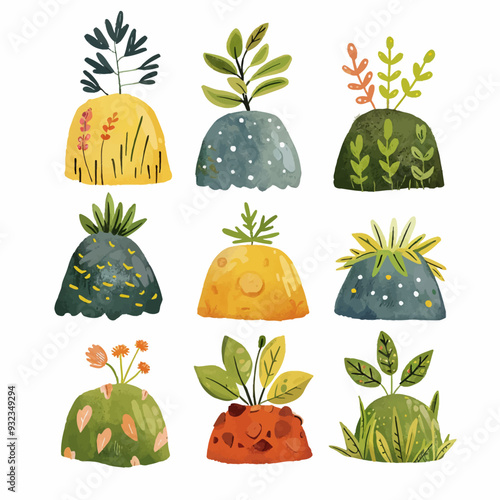 Vector Compost Pile simple and min