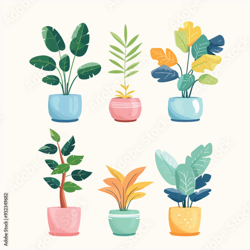 Vector Philodendron simple and min
