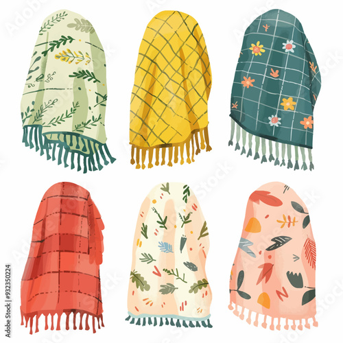 Vector Cozy Blanket simple and min