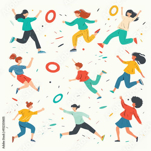 Vector Person is playing ultimate frisbee by Gr