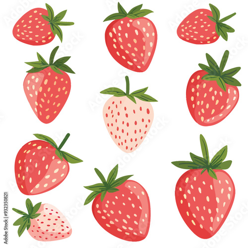 Vector Strawberry simple and minim